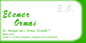 elemer ormai business card